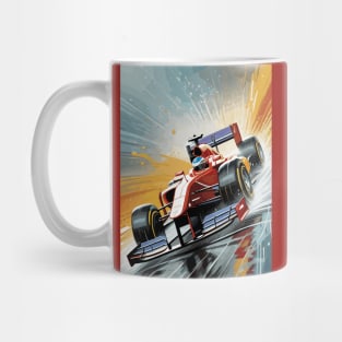 F1 Car Splatter Poster Mug